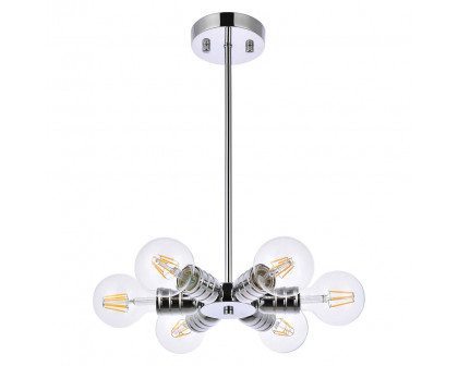 Elegant Reyes 6 Lights Pendant - Chrome (LD2338C)