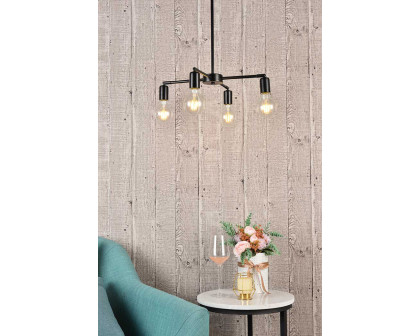 Elegant Cairo 4 Lights Pendant - Black (LD2339BK)