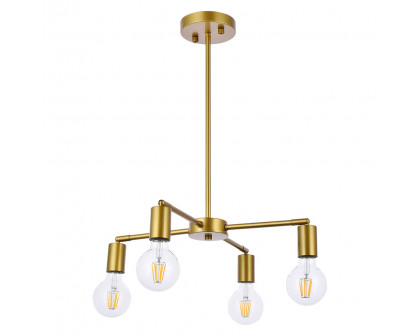 Elegant Cairo 4 Lights Pendant - Brass (LD2339BR)