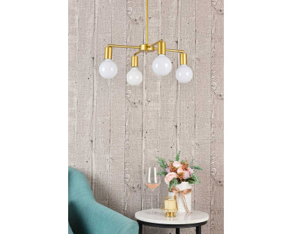 Elegant Cairo 4 Lights Pendant - Brass (LD2339BR)