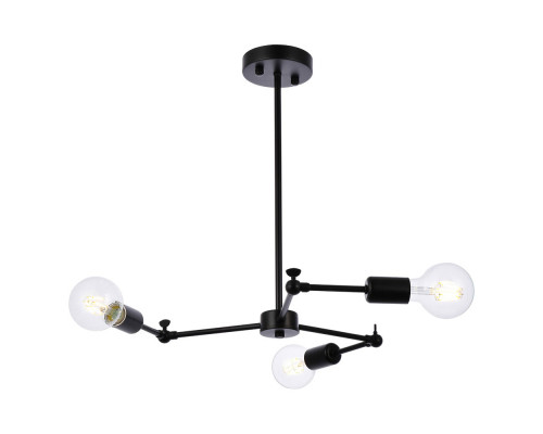 Elegant Furlong 3 Lights Pendant - Black (LD2340BK)