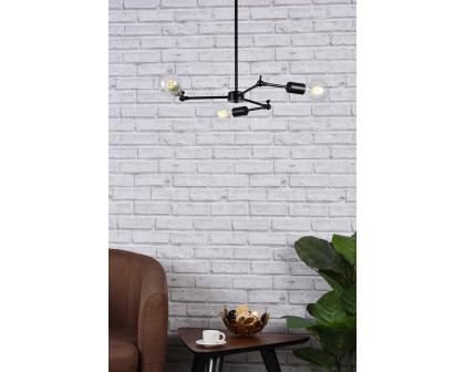 Elegant Furlong 3 Lights Pendant - Black (LD2340BK)