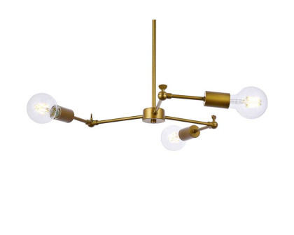 Elegant Furlong 3 Lights Pendant - Brass (LD2340BR)