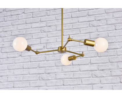 Elegant Furlong 3 Lights Pendant - Brass (LD2340BR)