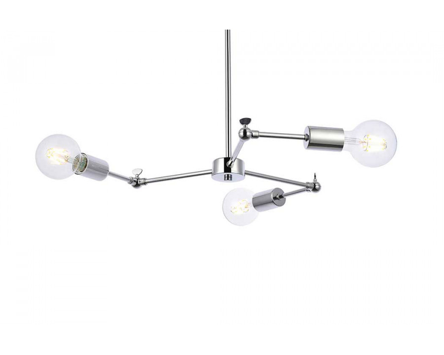 Elegant Furlong 3 Lights Pendant - Chrome (LD2340C)