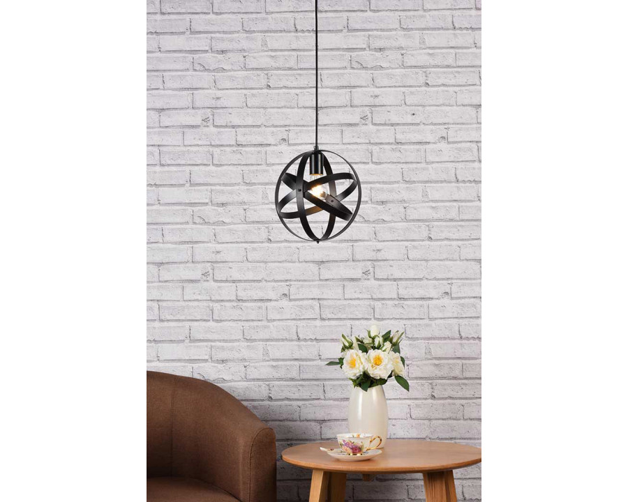 Elegant Celeste 1 Light Pendant - Black (LD2341BK)