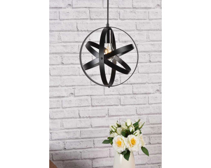 Elegant Celeste 1 Light Pendant - Black (LD2341BK)