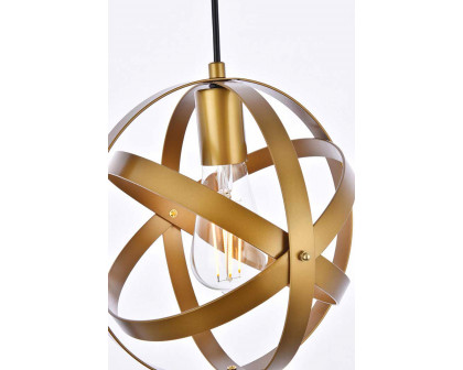 Elegant Celeste 1 Light Pendant - Brass (LD2341BR)