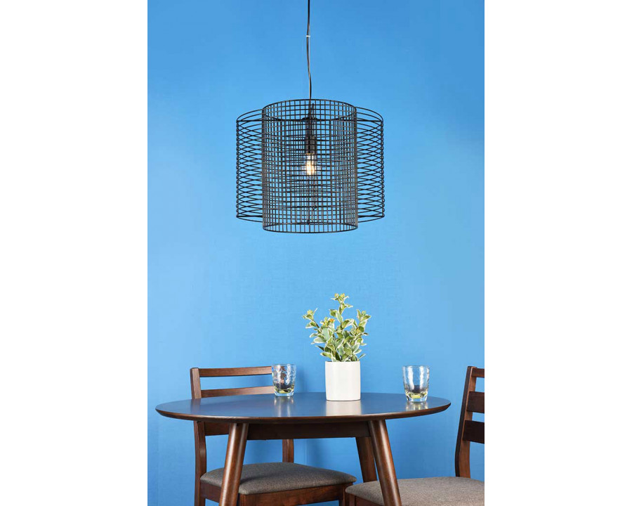 Elegant Deleon 1 Light Pendant - Black (LD2344BK)