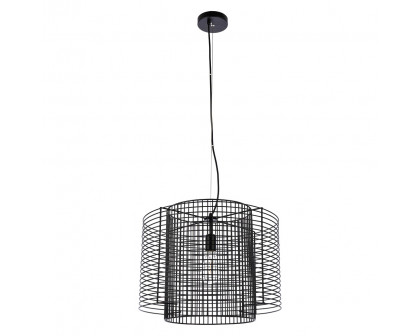 Elegant Deleon 1 Light Pendant - Black (LD2344BK)