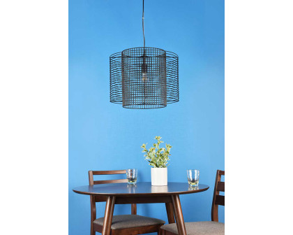 Elegant Deleon 1 Light Pendant - Black (LD2344BK)