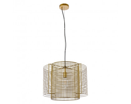 Elegant Deleon 1 Light Pendant - Brass (LD2344BR)