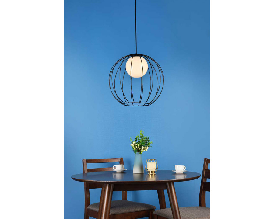 Elegant Wetzel 1 Light Pendant - Black (LD2345BK)