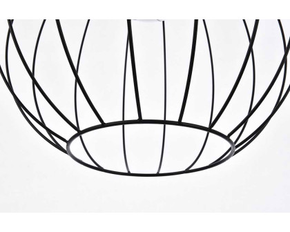 Elegant Wetzel 1 Light Pendant - Black (LD2345BK)