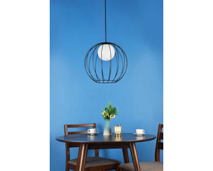 Elegant Wetzel 1 Light Pendant - Black (LD2345BK)