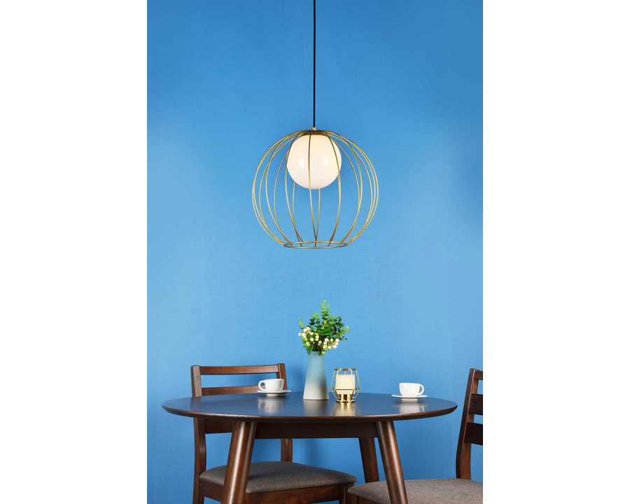 Elegant Wetzel 1 Light Pendant - Brass (LD2345BR)