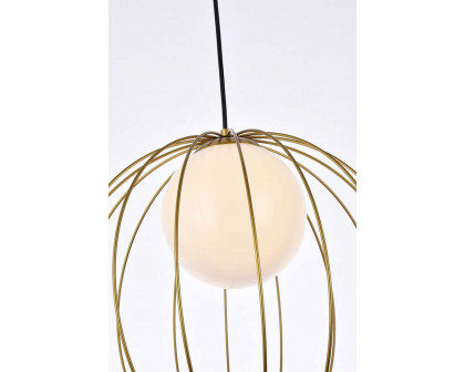 Elegant Wetzel 1 Light Pendant - Brass (LD2345BR)