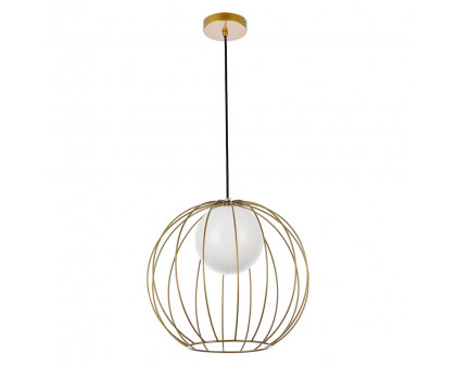 Elegant Wetzel 1 Light Pendant - Brass (LD2345BR)