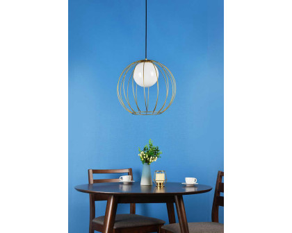 Elegant Wetzel 1 Light Pendant - Brass (LD2345BR)