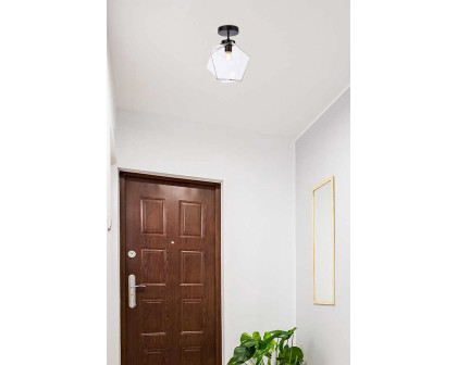 Elegant Lawrence 1 Light Flush Mount - Black (LD2346BK)