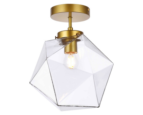 Elegant Lawrence 1 Light Flush Mount - Brass (LD2346BR)