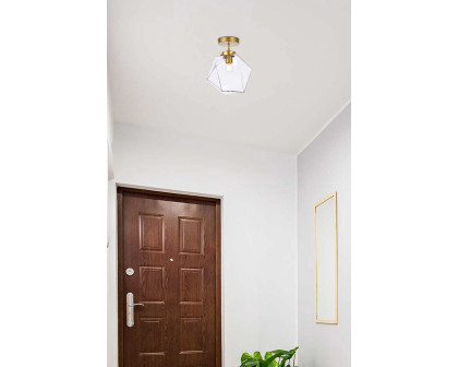 Elegant Lawrence 1 Light Flush Mount - Brass (LD2346BR)