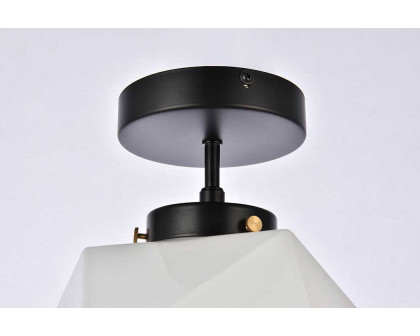 Elegant Lawrence 1 Light Flush Mount - Black (LD2347BK)