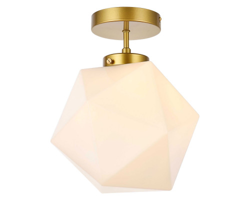 Elegant Lawrence 1 Light Flush Mount - Brass (LD2347BR)