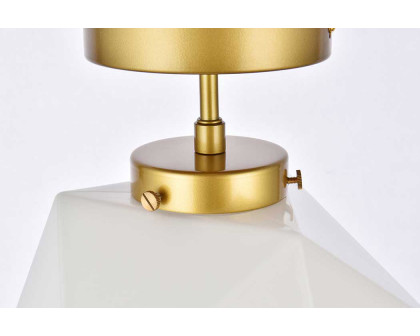 Elegant Lawrence 1 Light Flush Mount - Brass (LD2347BR)