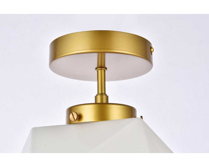 Elegant Lawrence 1 Light Flush Mount - Brass (LD2347BR)