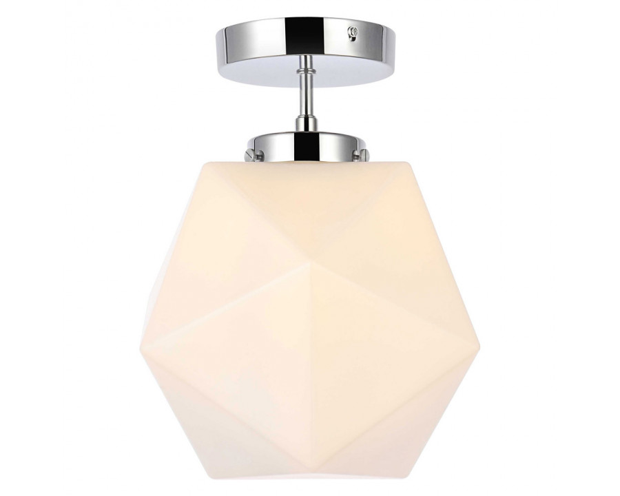 Elegant Lawrence 1 Light Flush Mount - Chrome (LD2347C)