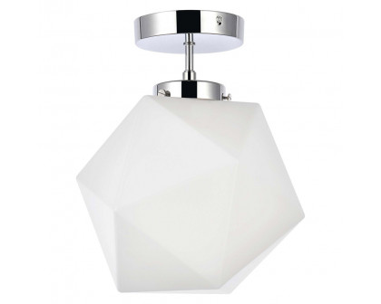 Elegant Lawrence 1 Light Flush Mount - Chrome (LD2347C)