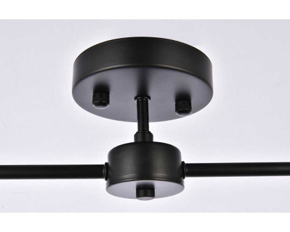 Elegant Zane 2 Lights Flush Mount - Black (LD2348BK)