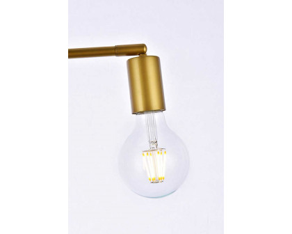 Elegant Zane 2 Lights Flush Mount - Brass (LD2348BR)