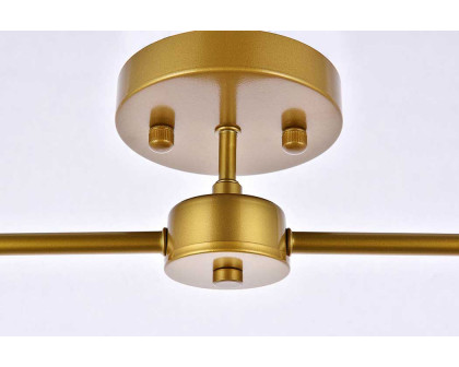 Elegant Zane 2 Lights Flush Mount - Brass (LD2348BR)