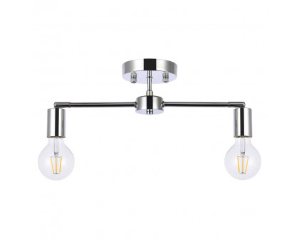 Elegant Zane 2 Lights Flush Mount - Chrome (LD2348C)