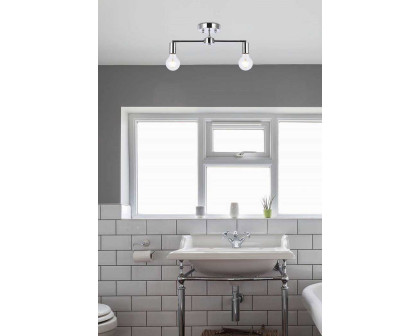 Elegant Zane 2 Lights Flush Mount - Chrome (LD2348C)