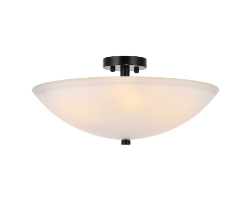 Elegant Jeanne 3 Lights Flush Mount - Black (LD2349BK)