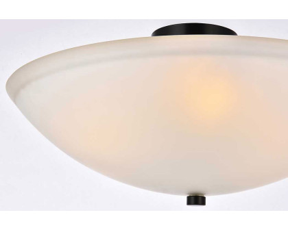 Elegant Jeanne 3 Lights Flush Mount - Black (LD2349BK)