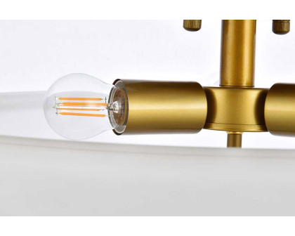 Elegant Jeanne 3 Lights Flush Mount - Brass (LD2349BR)