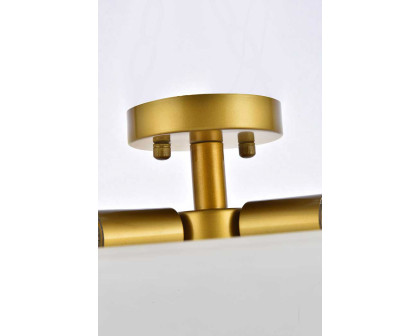 Elegant Jeanne 3 Lights Flush Mount - Brass (LD2349BR)