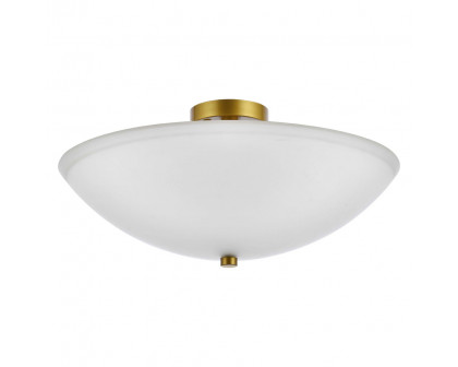 Elegant Jeanne 3 Lights Flush Mount - Brass (LD2349BR)