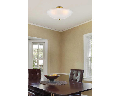 Elegant Jeanne 3 Lights Flush Mount - Brass (LD2349BR)