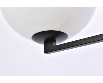 Elegant Jeanne 2 Lights Flush Mount - Black (LD2350BK)