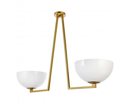 Elegant Jeanne 2 Lights Flush Mount - Brass (LD2350BR)