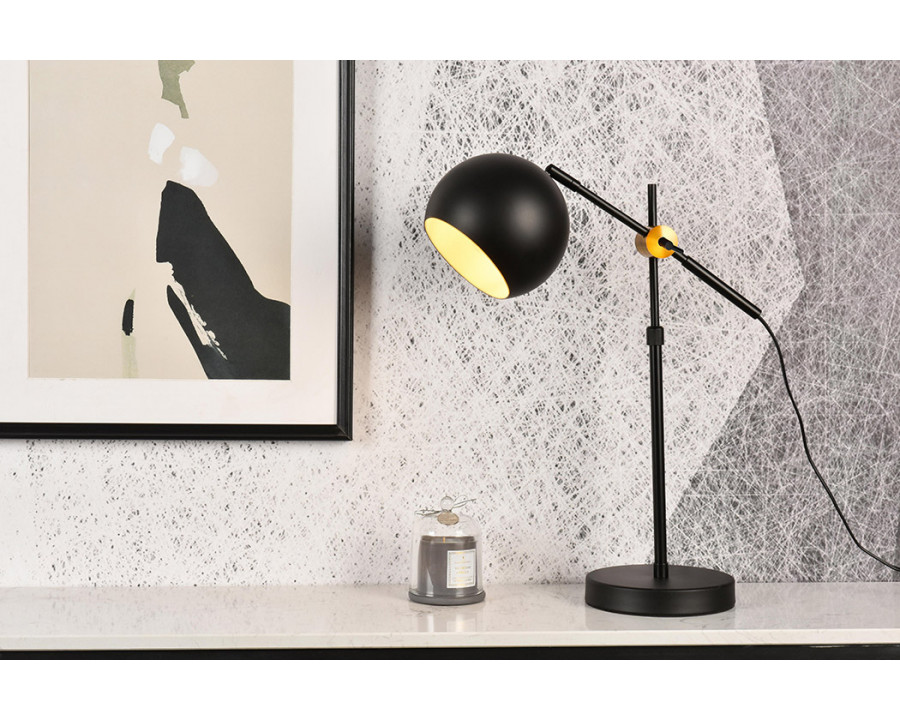 Elegant Forrester 1 Light Table Lamp - Black (LD2363BK)