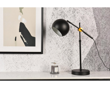 Elegant Forrester 1 Light Table Lamp - Black (LD2363BK)