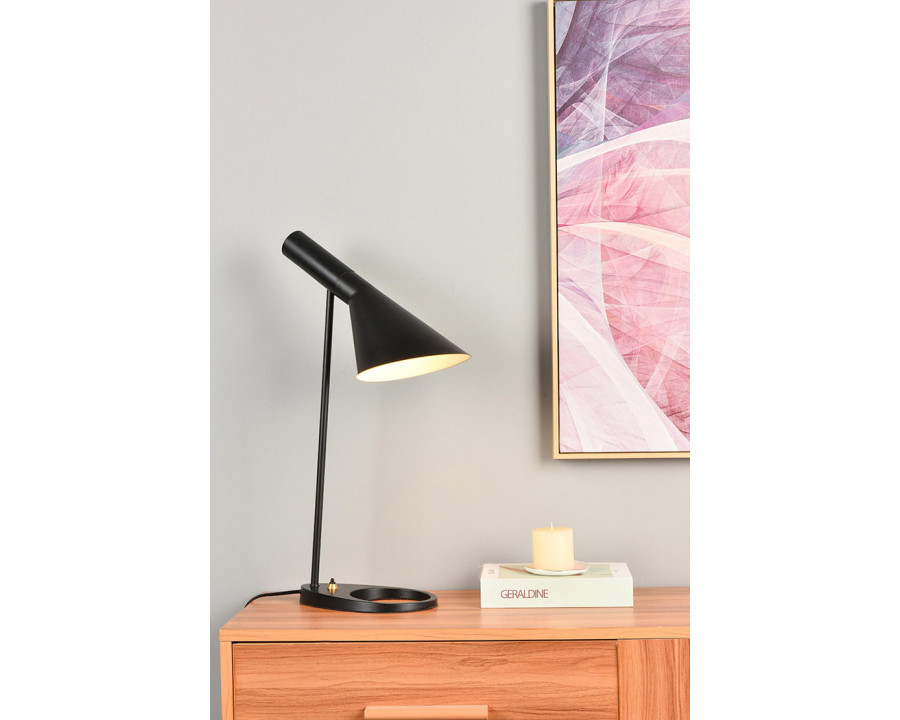 Elegant Juniper 1 Light Table Lamp - Black (LD2364BK)