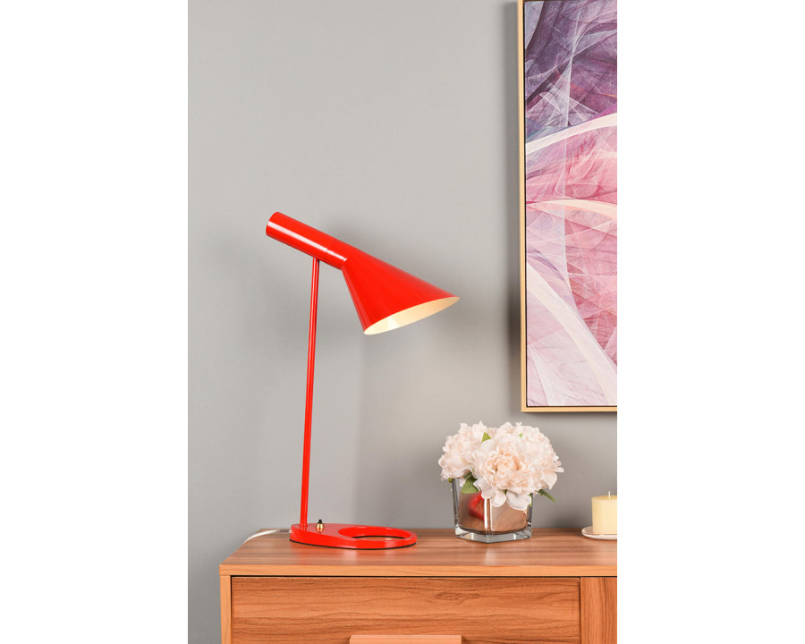 Elegant Juniper 1 Light Table Lamp - Red (LD2364RED)