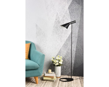 Elegant Juniper 1 Light Floor Lamp - Black (LD2365BK)